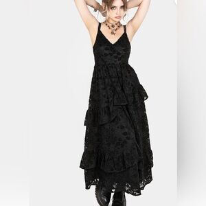Disturbia Dauphine Tiered Lace Midaxi Dress